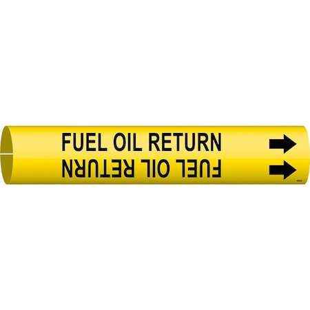 Brady Pipe Markr, Fuel Oil Return, 3/4to1-3/8 In 4064-A