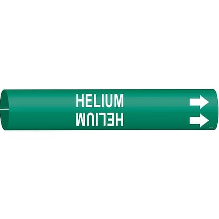 Brady Pipe Marker, Helium, Grn, 1-1/2 to 2-3/8 In 4074-B