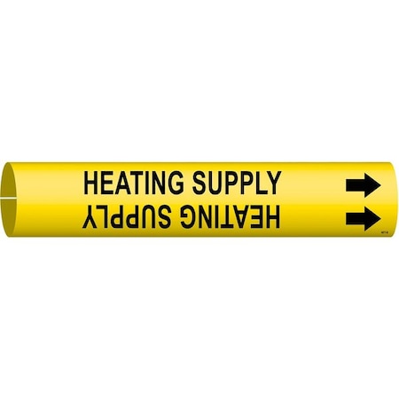 Brady Pipe Mrkr, Heating Supply, 1-1/2to2-3/8 In, 4071-B 4071-B