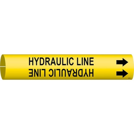 Brady Pipe Marker, Hydraulic Line, 3/4to1-3/8 In 4083-A