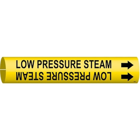 Brady Pipe Mrkr, Low Pressure Steam, 3/4 to1-3/8 4092-A