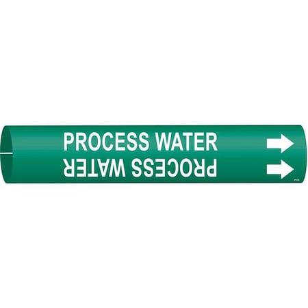 Brady Pipe Mrkr, Process Water, 1-1/2to2-3/8 In, 4113-B 4113-B