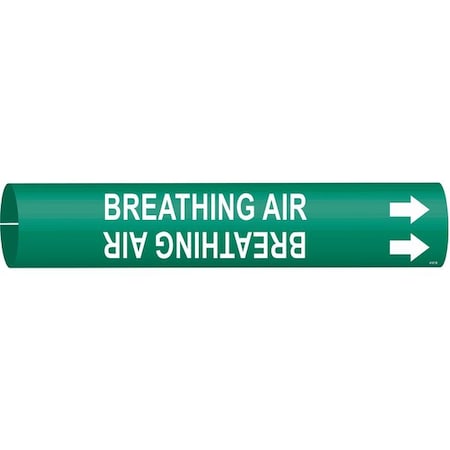 Brady Pipe Mrkr, Breathing Air, 1-1/2to2-3/8 In, 4167-B 4167-B