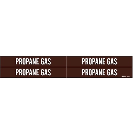 Brady Pipe Marker, Propane Gas, Br, 3/4to2-3/8 In 7400-4
