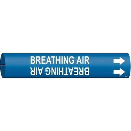Brady Pipe Mrkr, Breathing Air, 2-1/2to3-7/8 In, 4302-C 4302-C