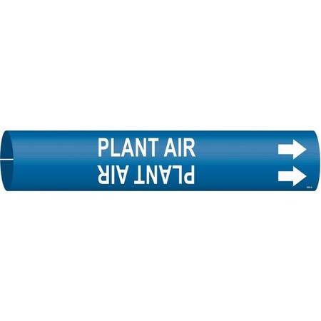 Brady Pipe Marker, Plant Air, Blue, 4 to 6 In 4353-D