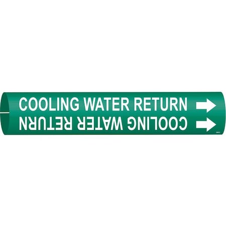 Brady Pipe Marker, Cooling Water Return, Green, 4043-C 4043-C