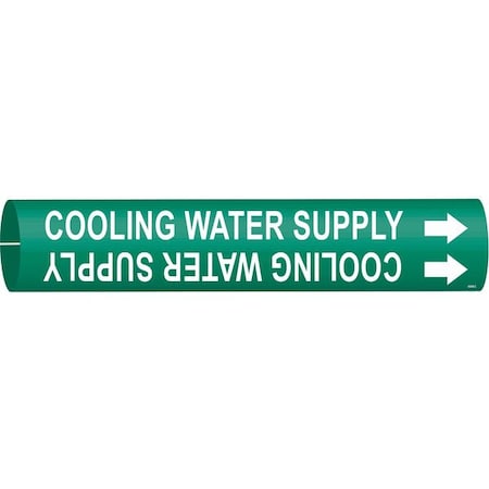 Brady Pipe Marker, Cooling Water Supply, Green, 4044-C 4044-C