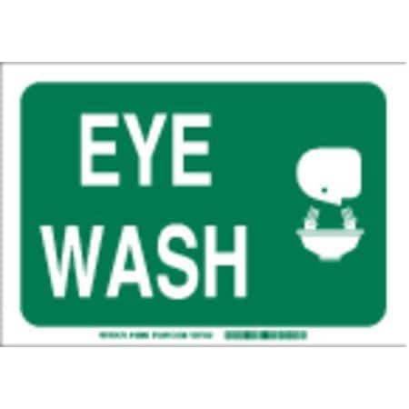 Brady Eye Wash, 10" W x 7" H, Rectangle, Plastic, 25167 25167