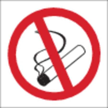 Brady No Smoking Sign, 7" H, 10" W, Plastic, Rectangle, English, 25182 25182
