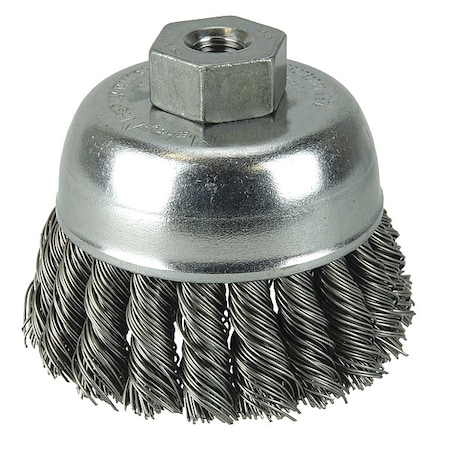 WEILER Crimped Wire Cup Wire Brush, 2-3/4" 96272