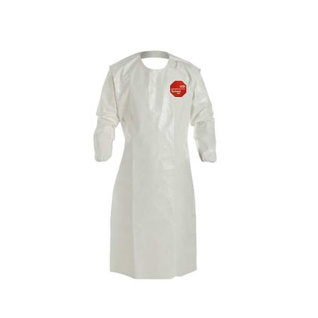 Dupont Apron, Saranex(TM) 23-P Film Laminated to High Density Polyethylene, White, 52", Universal SL278BWH00001200