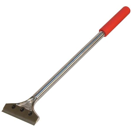 Roberts Angled Floor Scraper, Blade Width 4 in, Blade Length 4 in, Red, Steel 10-294