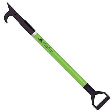Leatherhead Tools American Hook, 12 ft. Pro-Lite Pole, HiViz Lime, D-Handle PLL-12AH-D