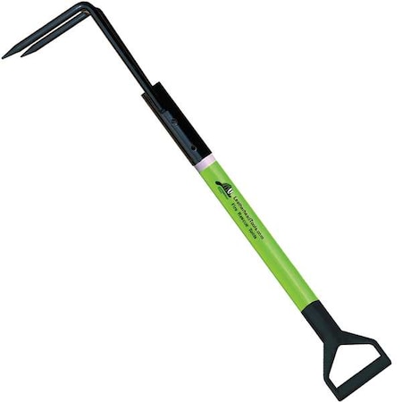 LEATHERHEAD TOOLS Rubbish Hook, 3 ft. Pro-Lite Pole, HiViz Lime, D-Handle PLL-3RH-D