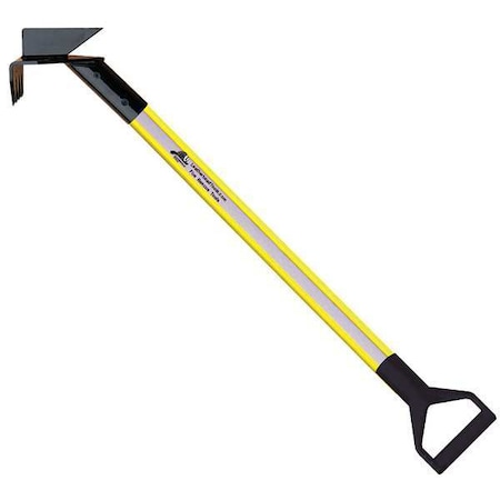 Leatherhead Tools Drywall Hook, 12 ft. Dog Bone Pole, HiViz Yellow, D-Handle DBY-12DH-D