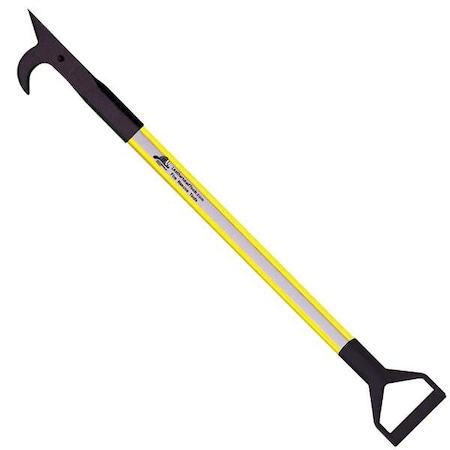 Leatherhead Tools American Hook, 8 ft. Dog Bone Pole, HiViz Yellow, D-Handle DBY-8AH-D