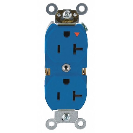 Leviton Straight Blade Receptacle, 5-20R, 20 A, 125V AC, 2 Pole, 3 Wire, Flush Mount, Single, Brown 5362-IGB