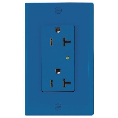 Leviton Straight Blade Receptacle, 5-20R, 20 A, 125V AC, 2 Pole, 3 Wire, Flush Mount, Single, Ivory 5380-I