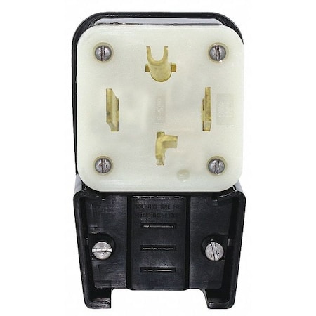 Leviton Straight Blade Plug, 14-30P, 30 A, 125/250V AC, 3 Pole, Screw Terminals, Grounded 9432-P