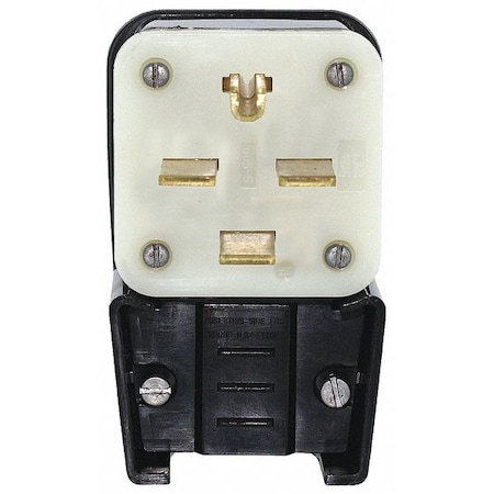 Leviton Straight Blade Plug, 15-30P, 30 A, 250V AC, 3 Pole, Screw Terminals, Grounded 8432-P