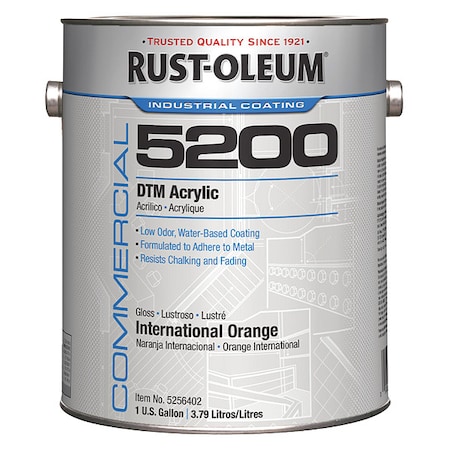 Rust-Oleum Interior/Exterior Paint, Glossy, Water Base, 1 gal 5256402