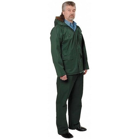 Condor 2-Piece Rainsuit with Hood, Ethylene Vinyl Acetate (EVA), 0.20mm Thick, Attached, Green, S 5JDX9