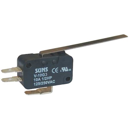 Zoro Select Miniature Snap Action Switch, Hinge, Lever, Long Actuator, SPDT, 10 A at 240 V AC Contact Rating 5JDZ9