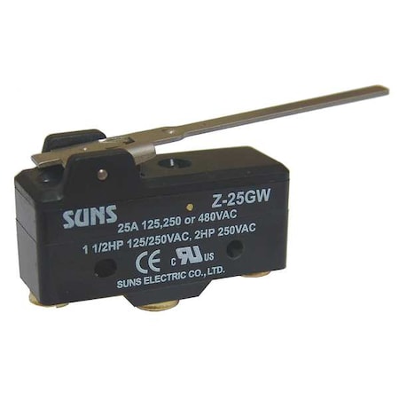 Zoro Select Snap Action Switch, Hinge, Lever Actuator, SPDT, 25 A at 480 V AC Contact Rating 5JEG2