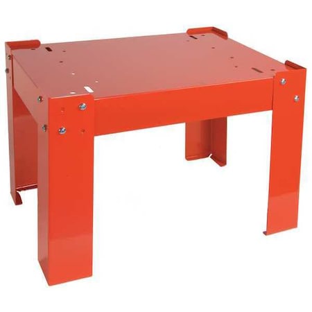 Durham Mfg Base for Slide Rack Cabinet, D 16 1/4, Red 304-17