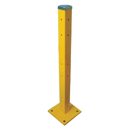 Zoro Select Guard Rail Post, Trpl High Universal, L3In 5JEY0