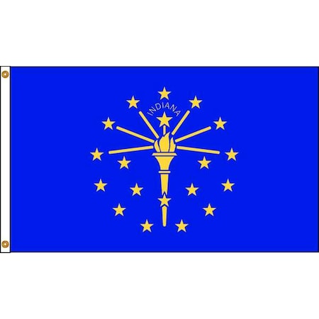 Annin Flagmakers Indiana Flag, 5x8 Ft, Nylon 141680