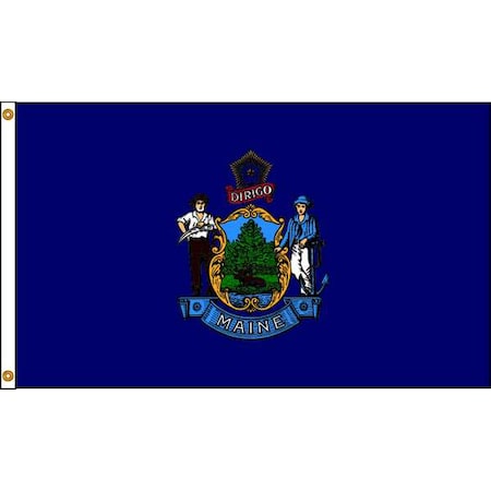 Annin Flagmakers Maine Flag, 5x8 Ft, Nylon 142280