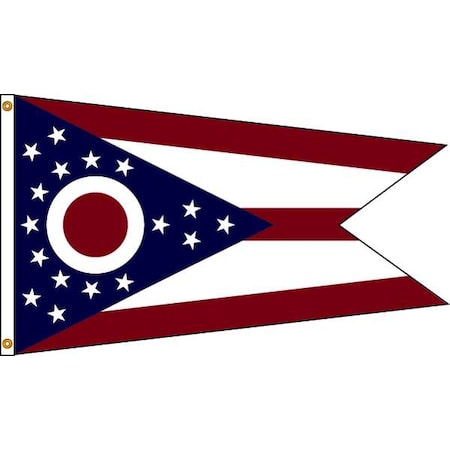 Annin Flagmakers Ohio Flag, 4x6 Ft, Nylon 144270
