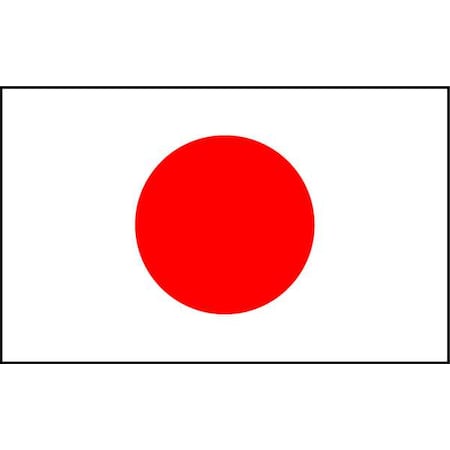 Annin Flagmakers Japan Flag, 3x5 Ft, Nylon 194307