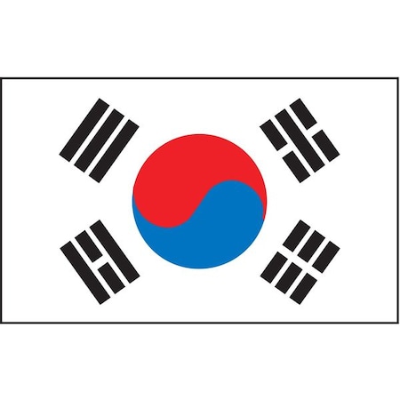 Annin Flagmakers South Korea Flag, 3x5 Ft, Nylon 197606