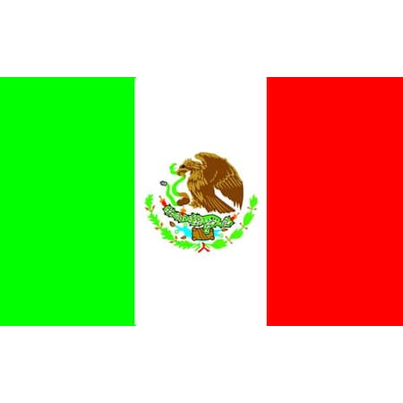 Annin Flagmakers Mexico Flag, 4x6 Ft, Nylon 195709