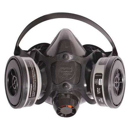 Honeywell North Half Mask Respirator Kit, 2 Cartridges Included, 7700 Series, Organic Vapor (OV), Threaded, M 7701M