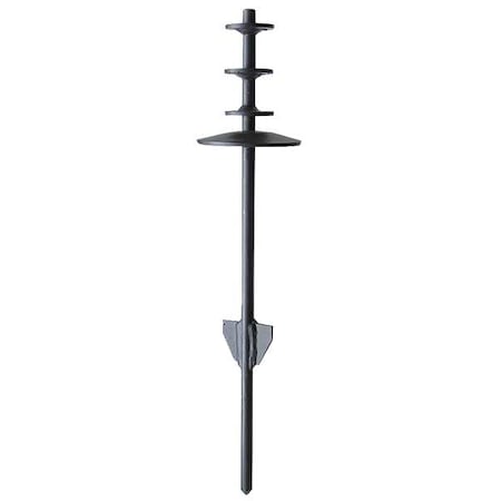 Annin Flagmakers Ground Spike, 4in, Steel, Black 897