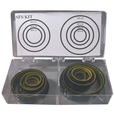 Zoro Select O-Ring Asst, SFS, Urethane, 35 Pc, 7Sz 5JJT6