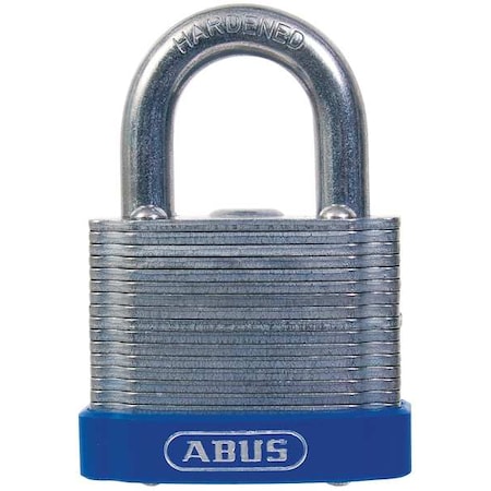 Abus Keyed Padlock, Open, Square Steel Body, Hardened Steel Shackle, 15/16 in W 41/50 KA