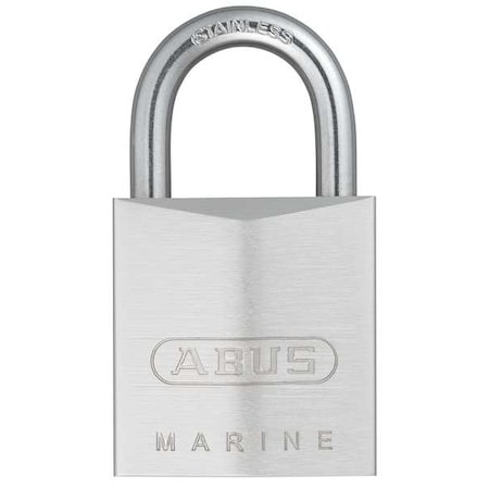 Abus Padlock, Keyed Alike, Standard Shackle, Rectangular Brass Body, Stainless Steel Shackle, 5/8 in W 75IB/30 KA