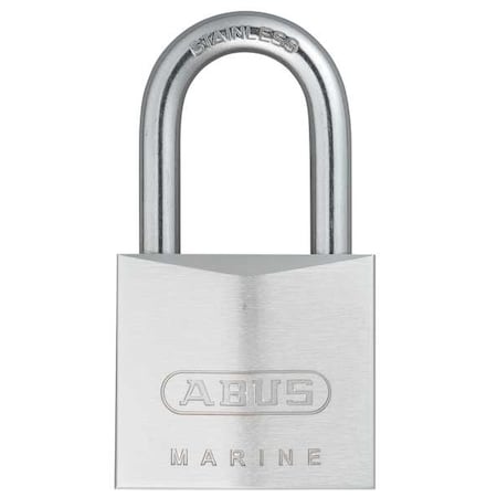 Abus Padlock, Keyed Alike, Long Shackle, Rectangular Brass Body, Stainless Steel Shackle, 27/32 in W 75IBHB/40 KA