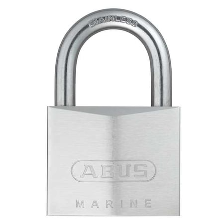 Abus Padlock, Keyed Different, Long Shackle, Rectangular Brass Body, Stainless Steel Shackle 75IB/50 KD