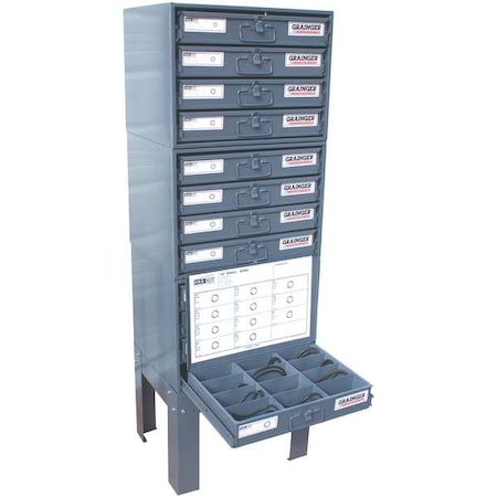 Zoro Select Viton O-Ring Asst, Steel Cabinet, 1324 Pc 5JKC2