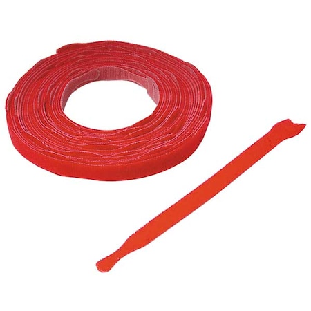 Velcro Brand Hook and Loop Strap, No Adhesive, 8 in, 0.75 in W, Red, 45 PK 176042