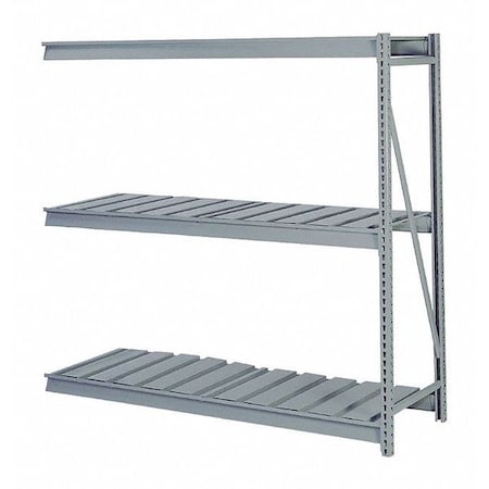 Lyon Add-On Bulk Storage Rack, 48 in D, 96 in W, 3 Shelves, Dove Gray DD67515R