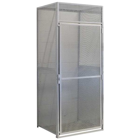 Hallowell Bulk Storage Locker Starter, 48 in W, 48 in D, 90 in H, Starter, Light Gray BSL484890-R-1S-HG