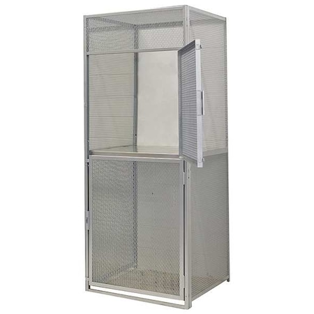 Hallowell Bulk Storage Locker Starter, 48 in W, 36 in D, 90 in H, Starter, Dark Gray BSL483690-R-2S-HG