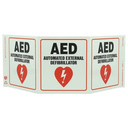 Zing AED, Automated External Defibrillator, 20" W x Plastic 3055G